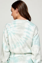 Load image into Gallery viewer, Fleece Tie Dye Sweatshirt in Mint
