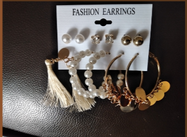 6 Pair Fashion Earrings