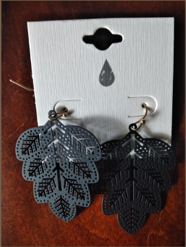 Black Leaf Earrings