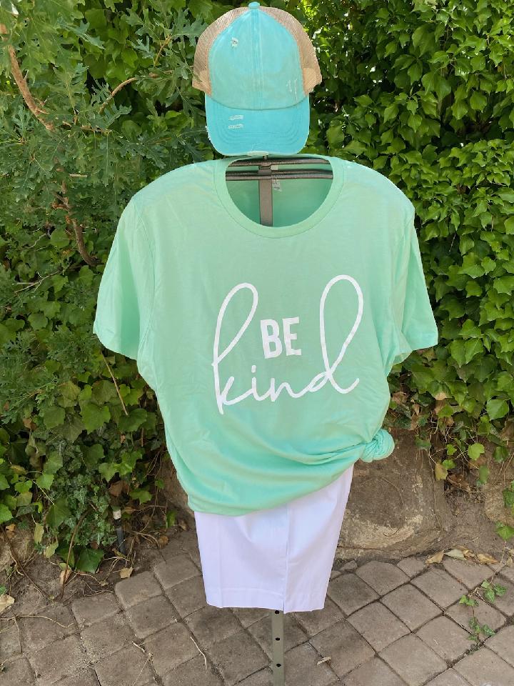 Green Be Kind Tee Top