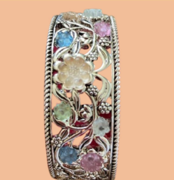 Gem and Flower Bracelet