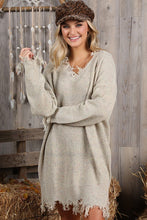 Load image into Gallery viewer, V Neck Two Tone Sweater Dress
